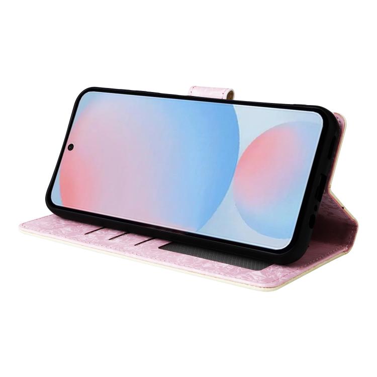 For Galaxy A56 5G Bronzing Painting RFID Leather Phone Case