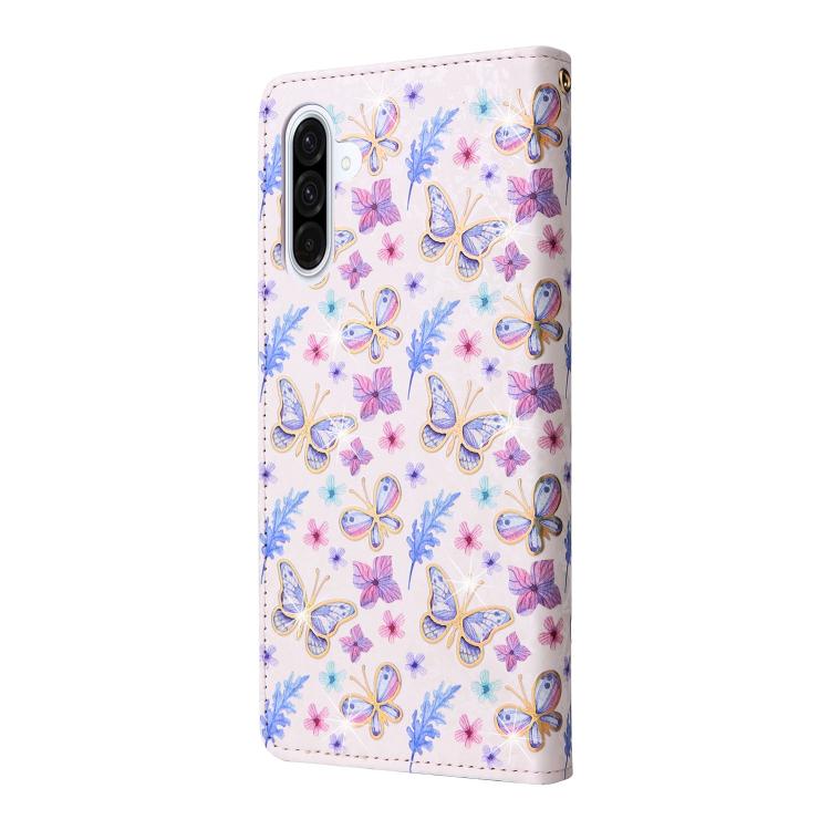 For Galaxy A56 5G Bronzing Painting RFID Leather Phone Case
