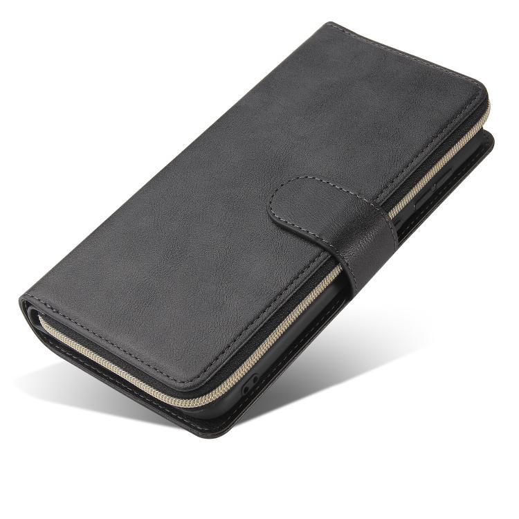 For Galaxy S25 Edge 5G 9-Card Slots Zipper Wallet Bag Leather Phone Case