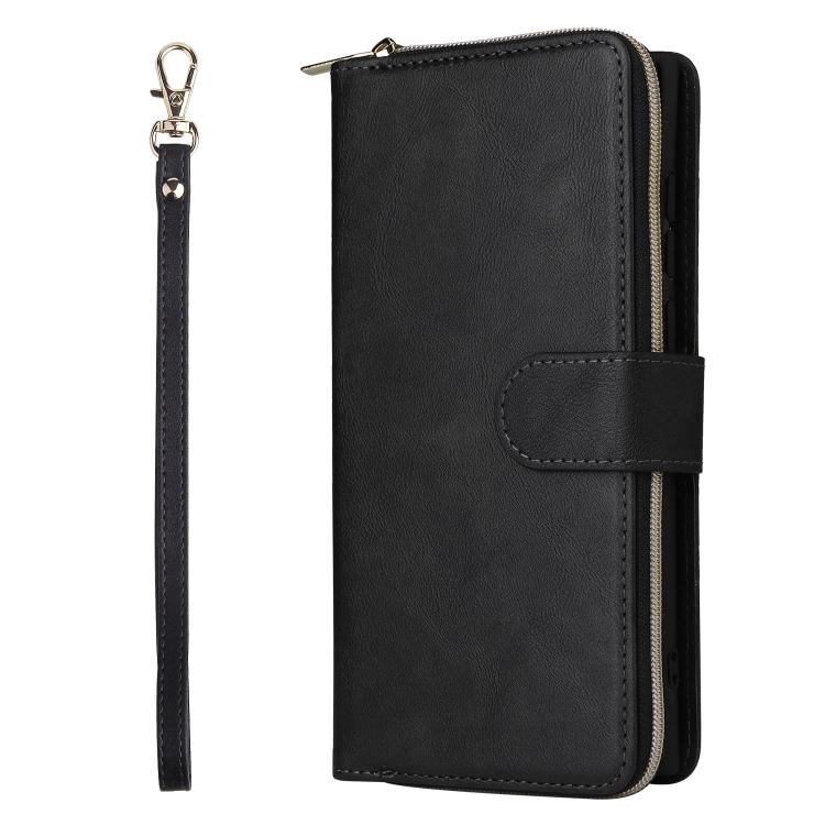 For Galaxy S26 Ultra 5G 9-Card Slots Zipper Wallet Bag Leather Phone Case