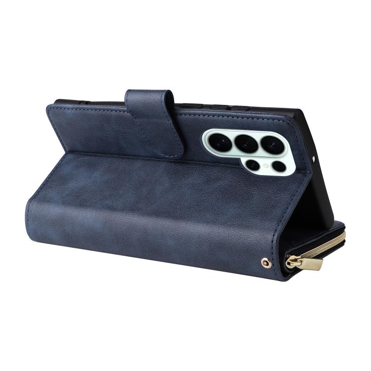 For Galaxy S26 Ultra 5G 9-Card Slots Zipper Wallet Bag Leather Phone Case