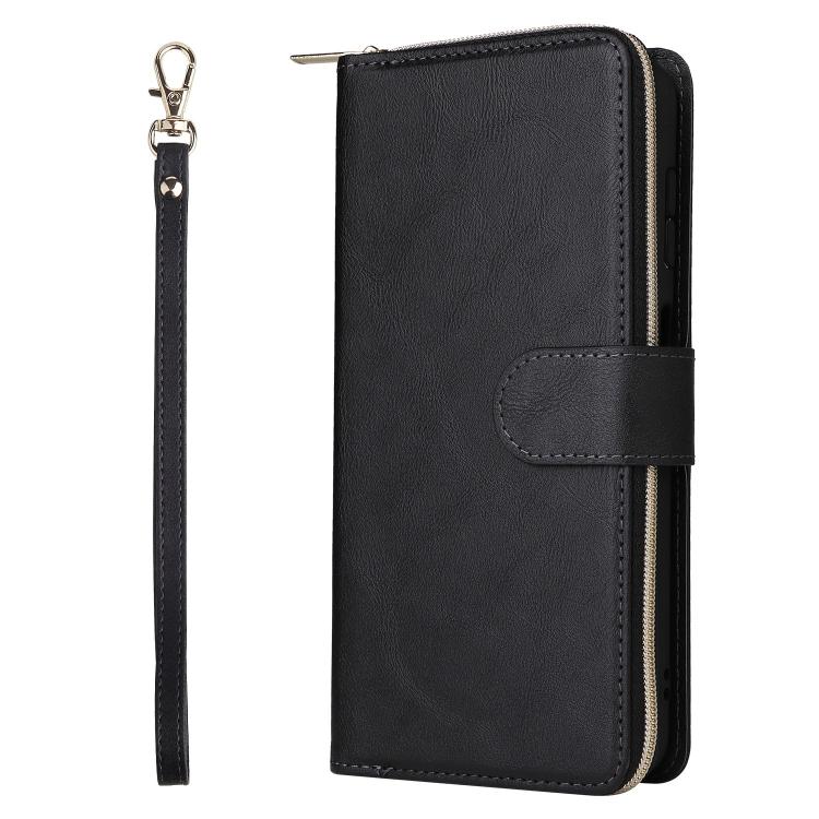 For Galaxy S26 5G 9-Card Slots Zipper Wallet Bag Leather Phone Case