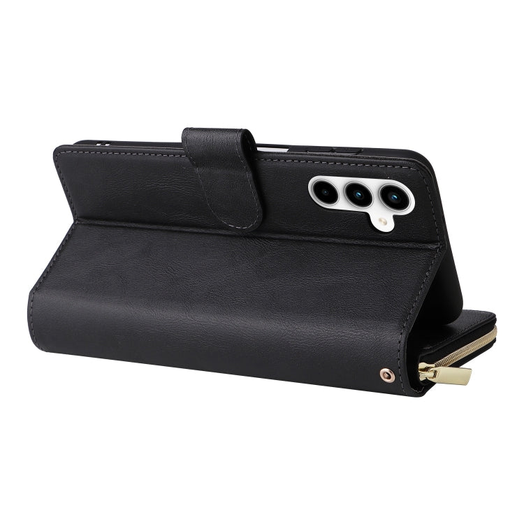 For Galaxy A35 5G 9-Card Slots Zipper Wallet Bag Leather Phone Case
