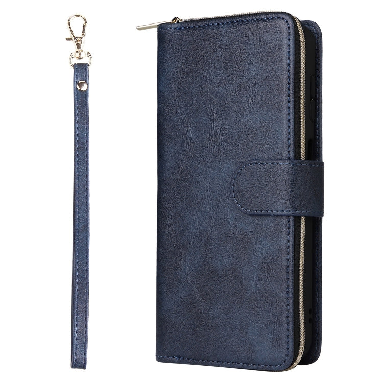 For Galaxy A35 5G 9-Card Slots Zipper Wallet Bag Leather Phone Case