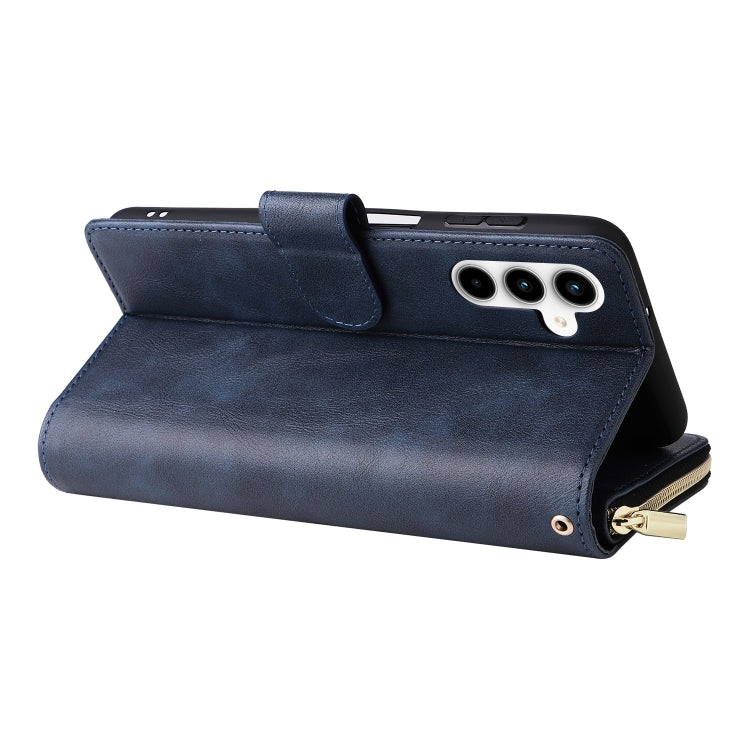 For Galaxy A35 5G 9-Card Slots Zipper Wallet Bag Leather Phone Case