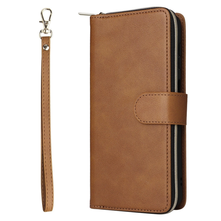 For Galaxy A35 5G 9-Card Slots Zipper Wallet Bag Leather Phone Case