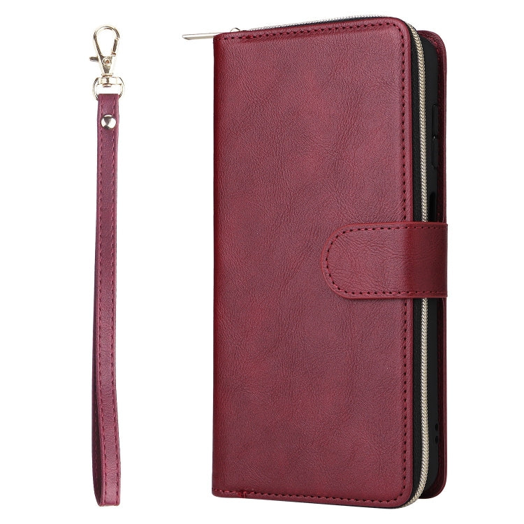 For Galaxy A35 5G 9-Card Slots Zipper Wallet Bag Leather Phone Case