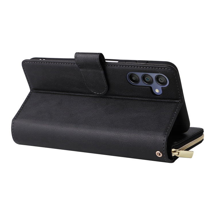 For Galaxy A16 5G 9-Card Slots Zipper Wallet Bag Leather Phone Case