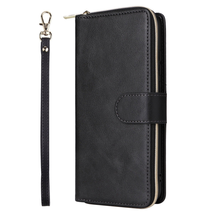 For Galaxy A06 4G / 5G 9-Card Slots Zipper Wallet Bag Leather Phone Case