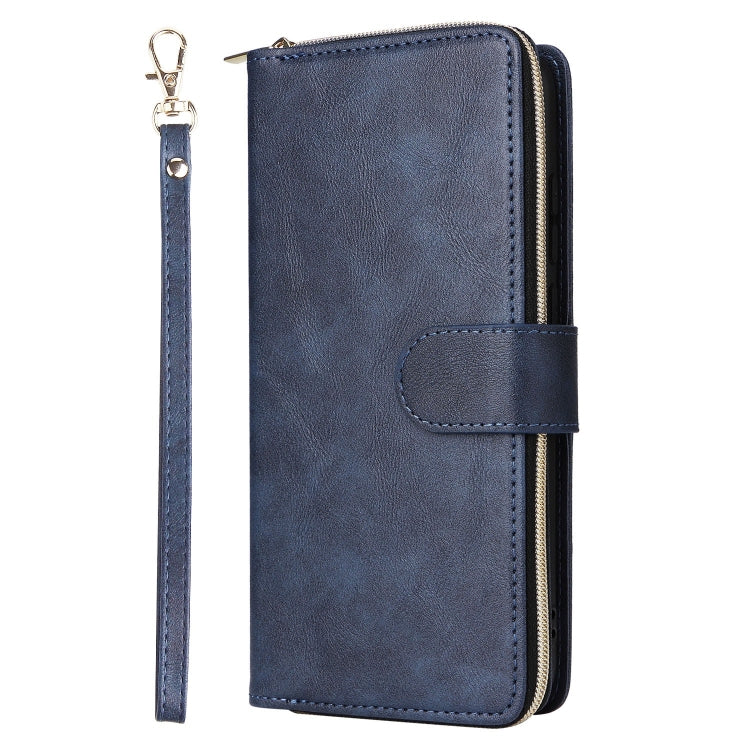 For Galaxy A06 4G / 5G 9-Card Slots Zipper Wallet Bag Leather Phone Case