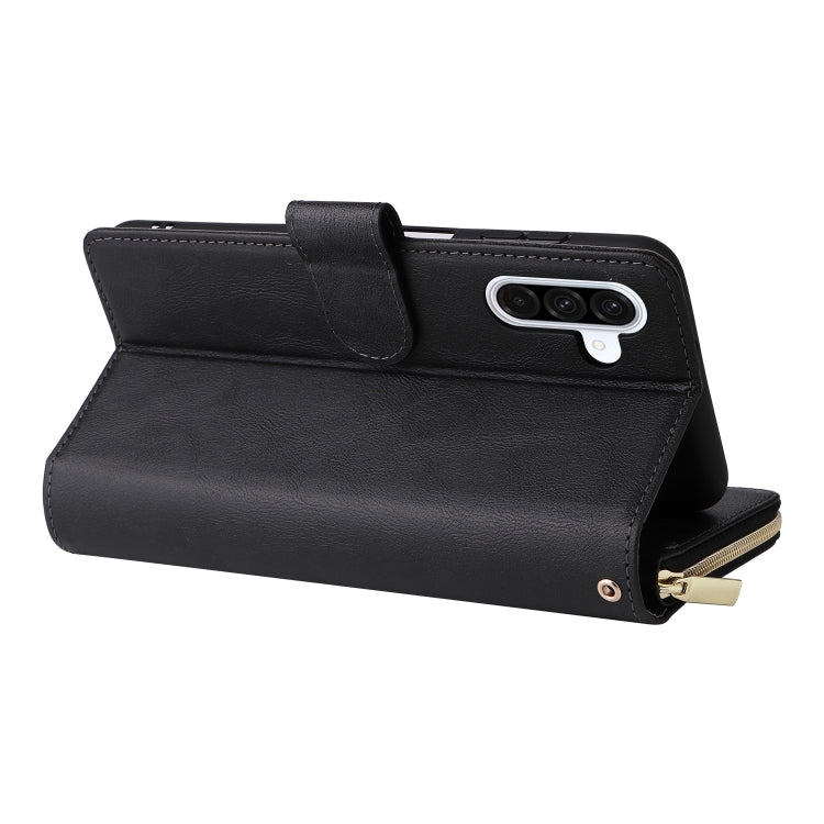 For Galaxy A26 5G 9-Card Slots Zipper Wallet Bag Leather Phone Case