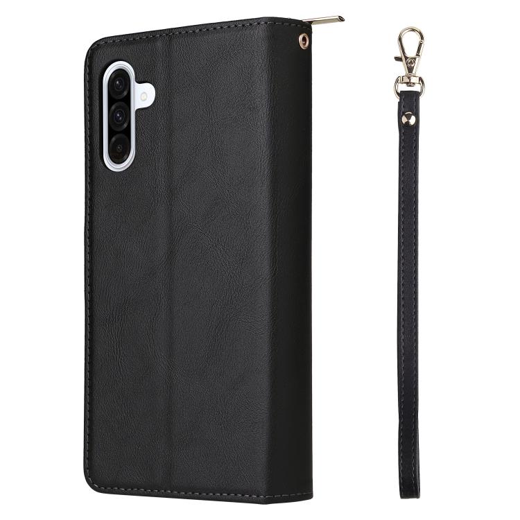 For Galaxy A17 5G 9-Card Slots Zipper Wallet Bag Leather Phone Case