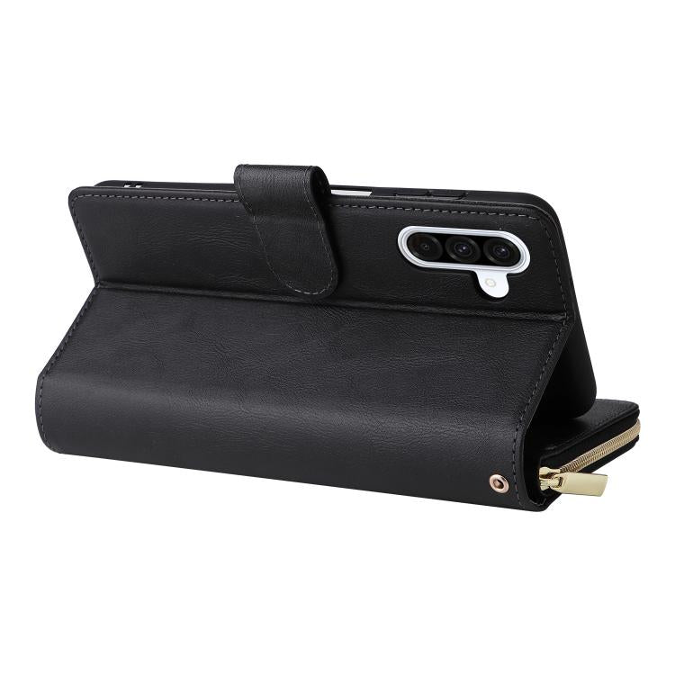 For Galaxy A17 5G 9-Card Slots Zipper Wallet Bag Leather Phone Case