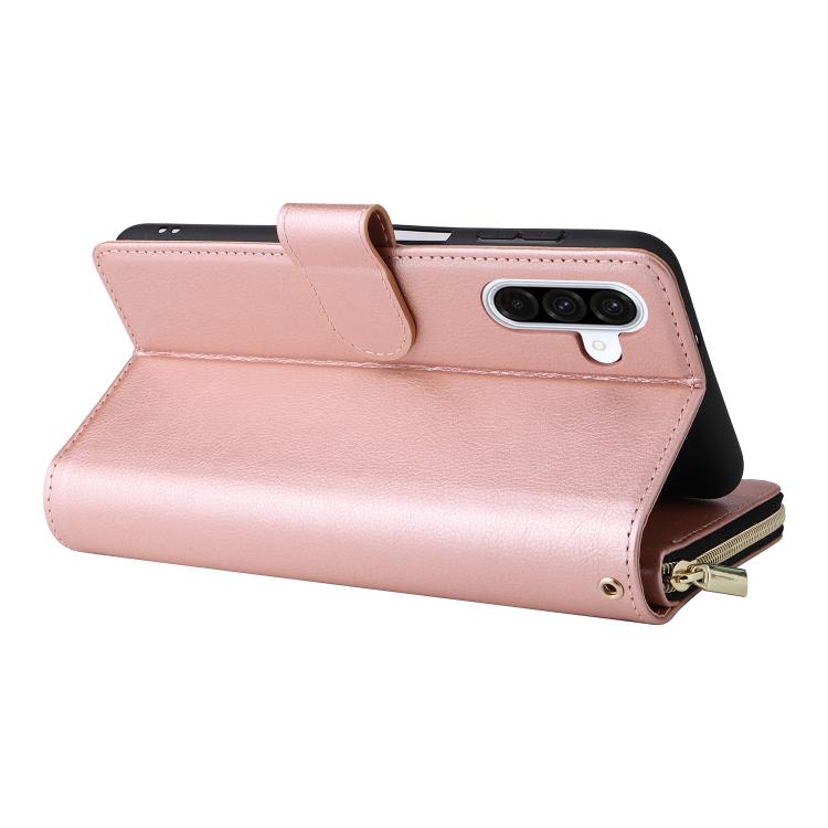 For Galaxy A17 5G 9-Card Slots Zipper Wallet Bag Leather Phone Case