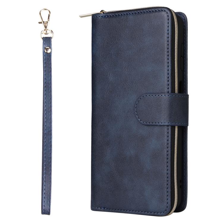 For Galaxy A17 5G 9-Card Slots Zipper Wallet Bag Leather Phone Case