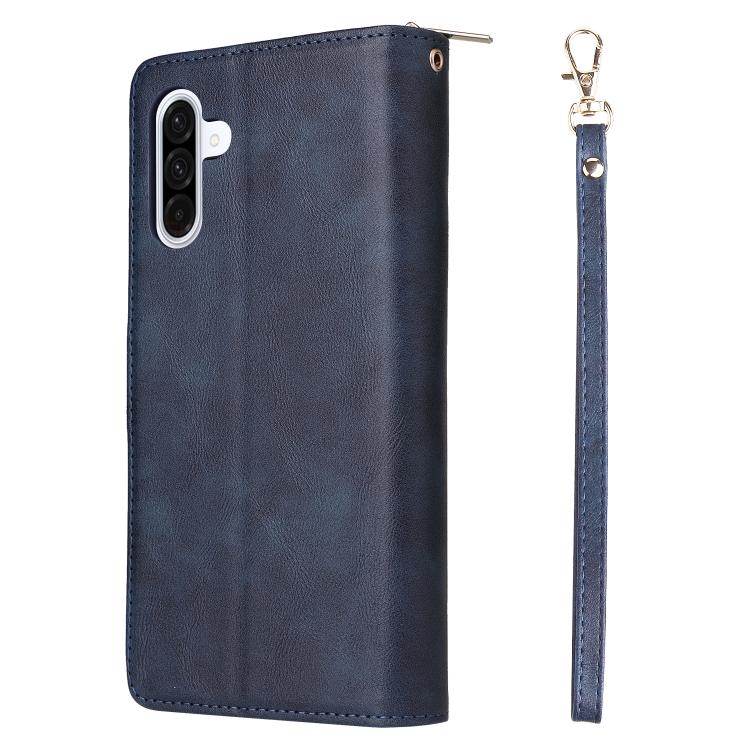 For Galaxy A17 5G 9-Card Slots Zipper Wallet Bag Leather Phone Case