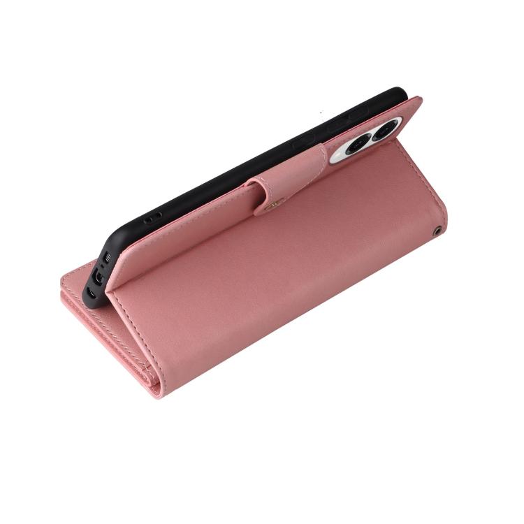 For Samsung Galaxy S25 Edge 5G Rivet Buckle 9 Cards Three Fold Leather Phone Case