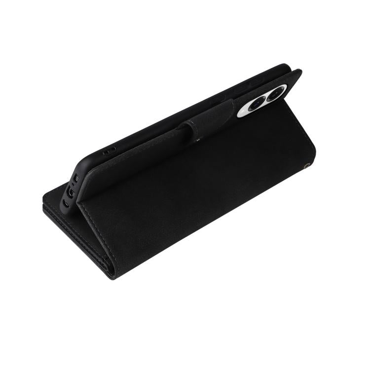 For Samsung Galaxy S25 Edge 5G Rivet Buckle 9 Cards Three Fold Leather Phone Case