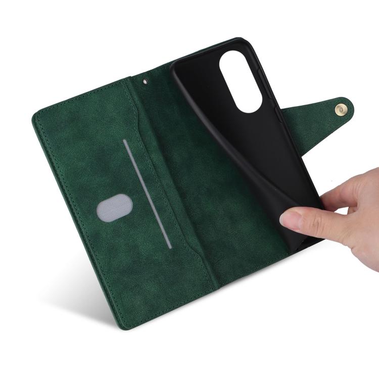 For Samsung Galaxy S25 Edge 5G Rivet Buckle 9 Cards Three Fold Leather Phone Case