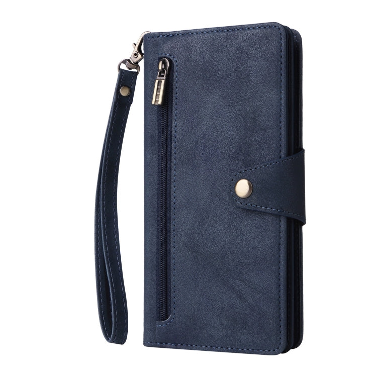 For Galaxy A16 5G Rivet Buckle 9 Cards Three Fold Leather Phone Case