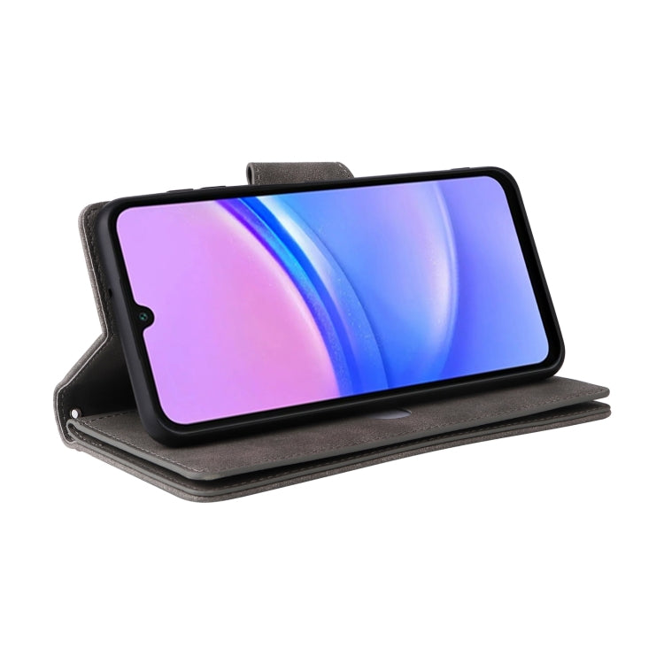 For Galaxy A16 5G Rivet Buckle 9 Cards Three Fold Leather Phone Case