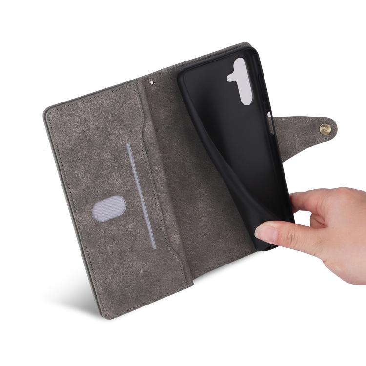 For Galaxy A36 5G Rivet Buckle 9 Cards Three Fold Leather Phone Case