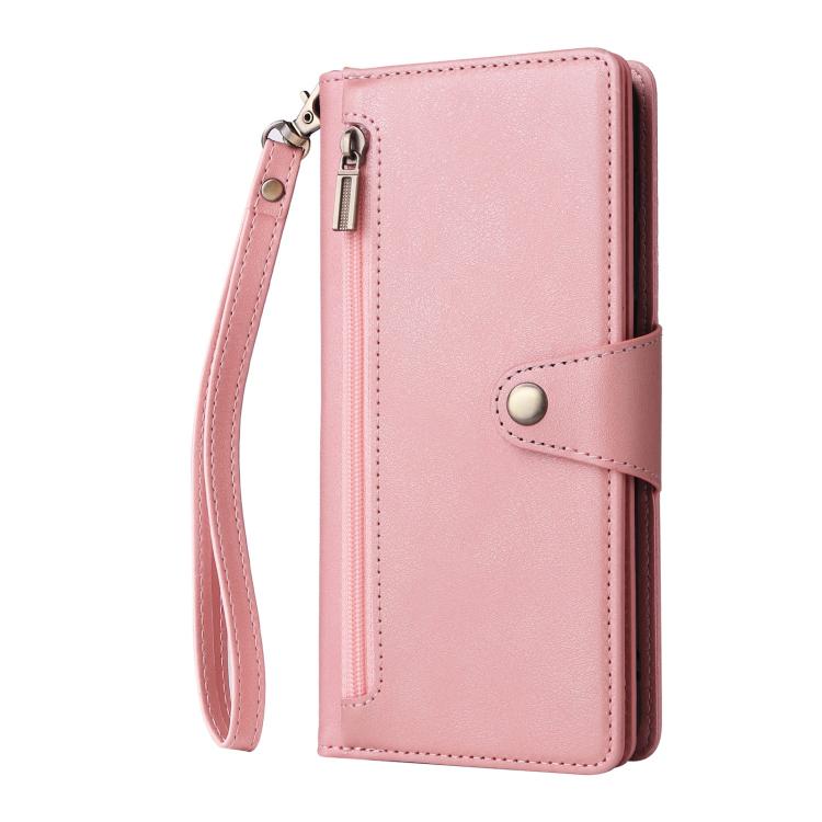 For Galaxy A26 5G Rivet Buckle 9 Cards Three Fold Leather Phone Case