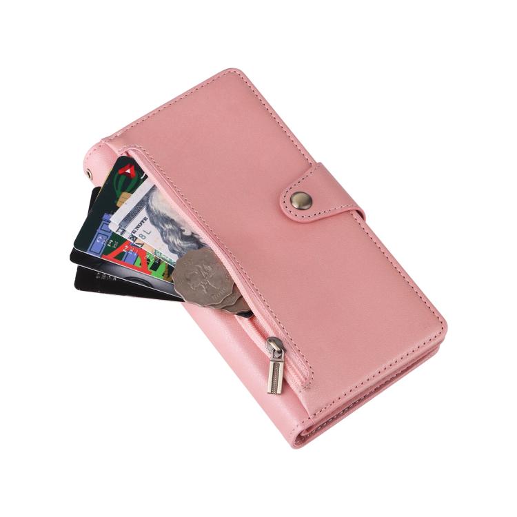 For Galaxy A26 5G Rivet Buckle 9 Cards Three Fold Leather Phone Case