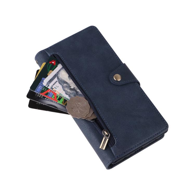 For Galaxy A26 5G Rivet Buckle 9 Cards Three Fold Leather Phone Case