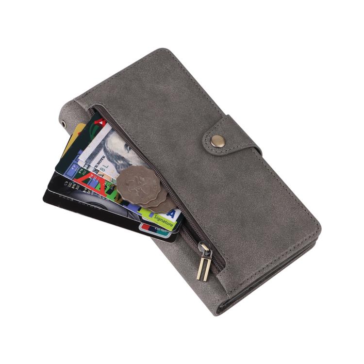 For Galaxy A26 5G Rivet Buckle 9 Cards Three Fold Leather Phone Case