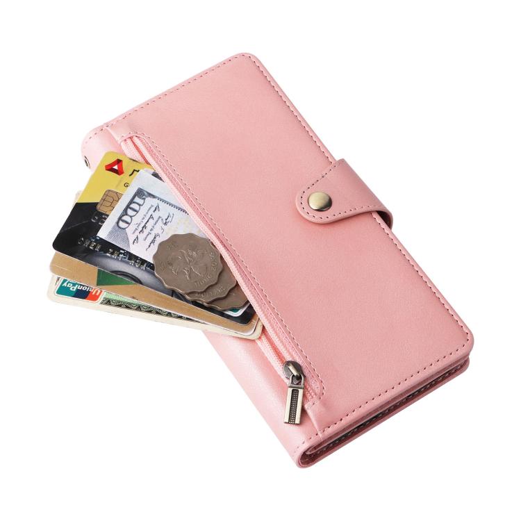 For Galaxy A07 4G / 5G Rivet Buckle 9 Cards Three Fold Leather Phone Case
