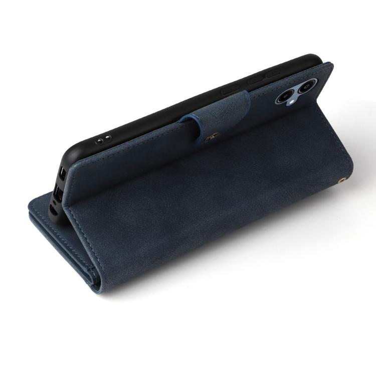 For Galaxy A07 4G / 5G Rivet Buckle 9 Cards Three Fold Leather Phone Case