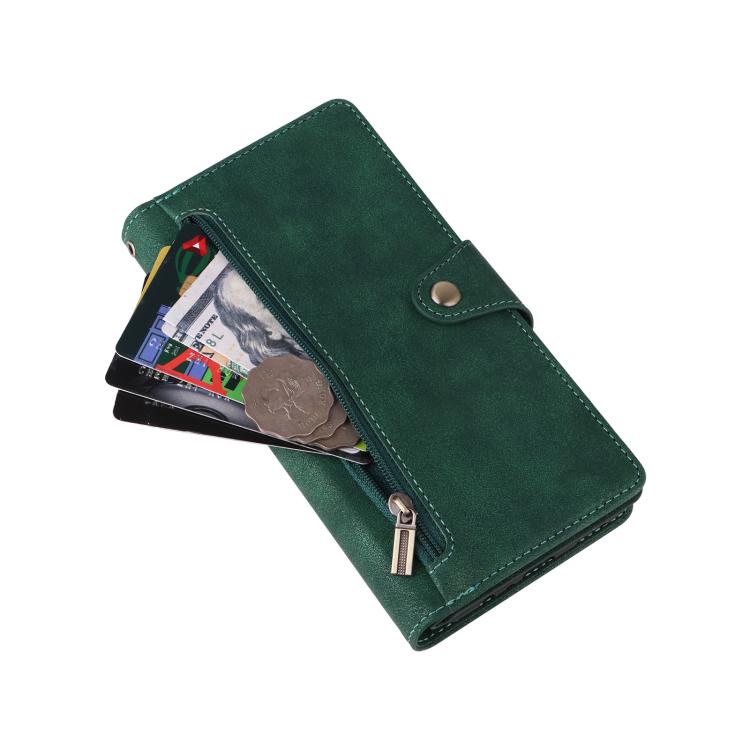 For Galaxy A17 5G Rivet Buckle 9 Cards Three Fold Leather Phone Case