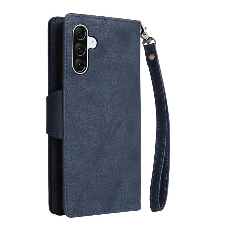 For Galaxy A37 5G Rivet Buckle 9 Cards Three Fold Leather Phone Case