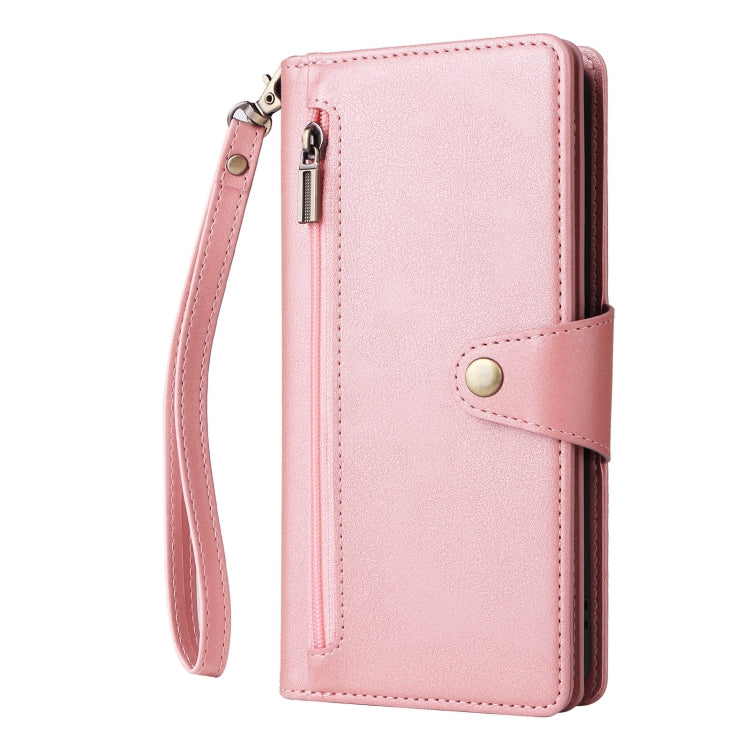 For Xiaomi 14T Pro Global Rivet Buckle 9 Cards Three Fold Leather Phone Case