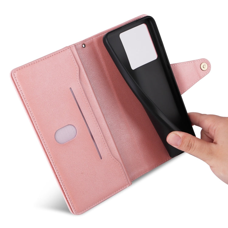For Xiaomi 14T Pro Global Rivet Buckle 9 Cards Three Fold Leather Phone Case