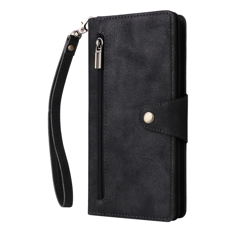 For Xiaomi 14T Pro Global Rivet Buckle 9 Cards Three Fold Leather Phone Case