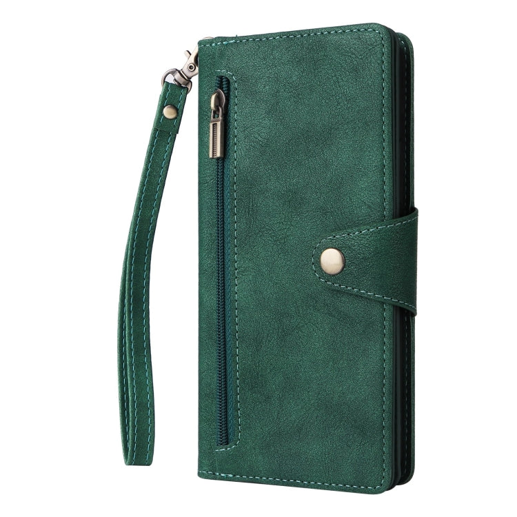 For Xiaomi 14T Pro Global Rivet Buckle 9 Cards Three Fold Leather Phone Case