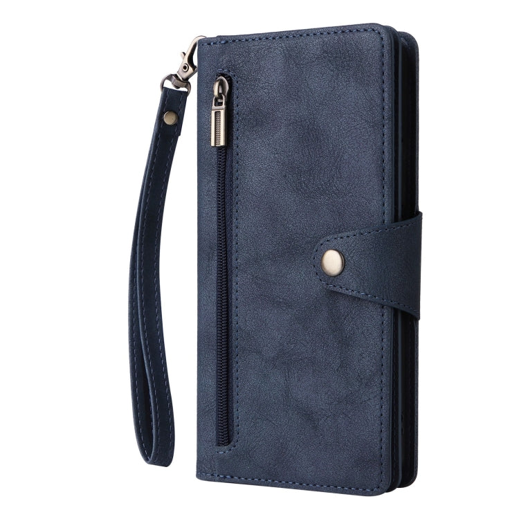 For Xiaomi 14T Pro Global Rivet Buckle 9 Cards Three Fold Leather Phone Case