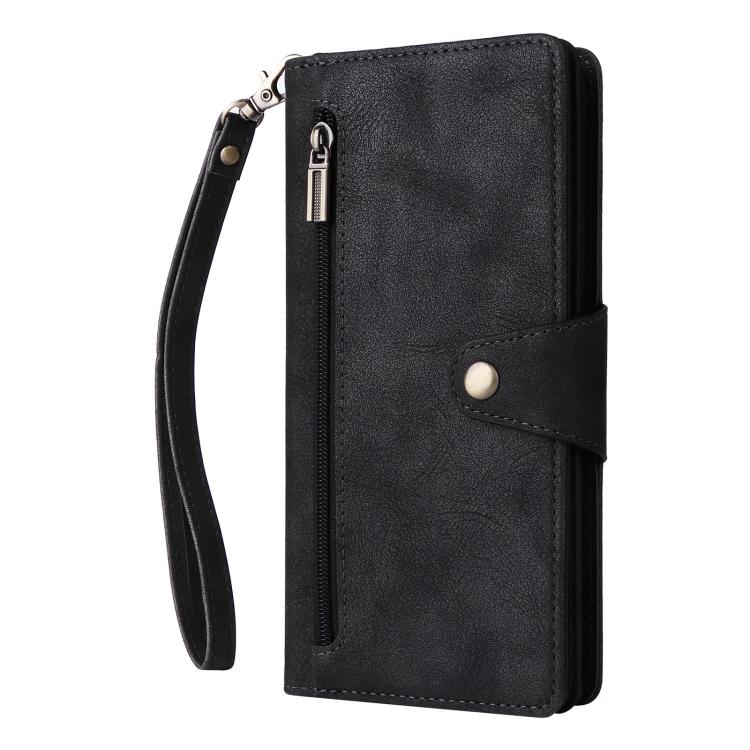 For Xiaomi 14T 5G Global Rivet Buckle 9 Cards Three Fold Leather Phone Case