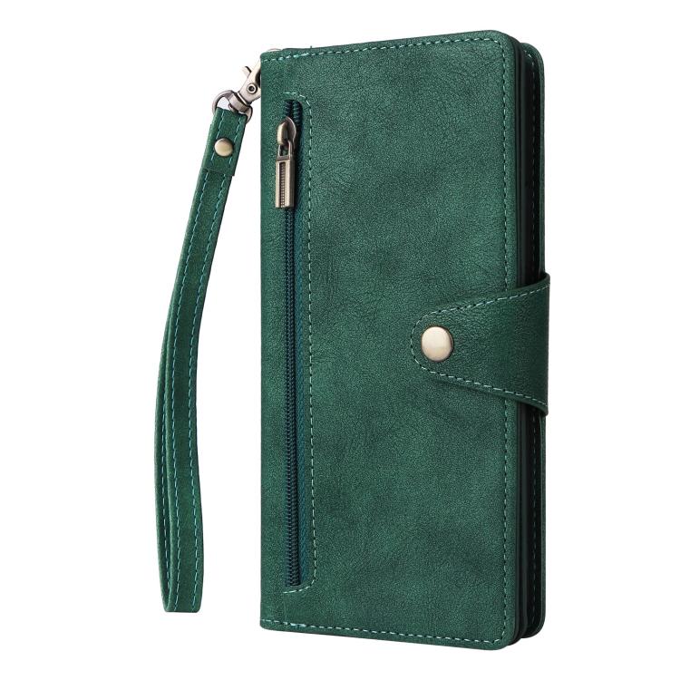 For Xiaomi 14T 5G Global Rivet Buckle 9 Cards Three Fold Leather Phone Case