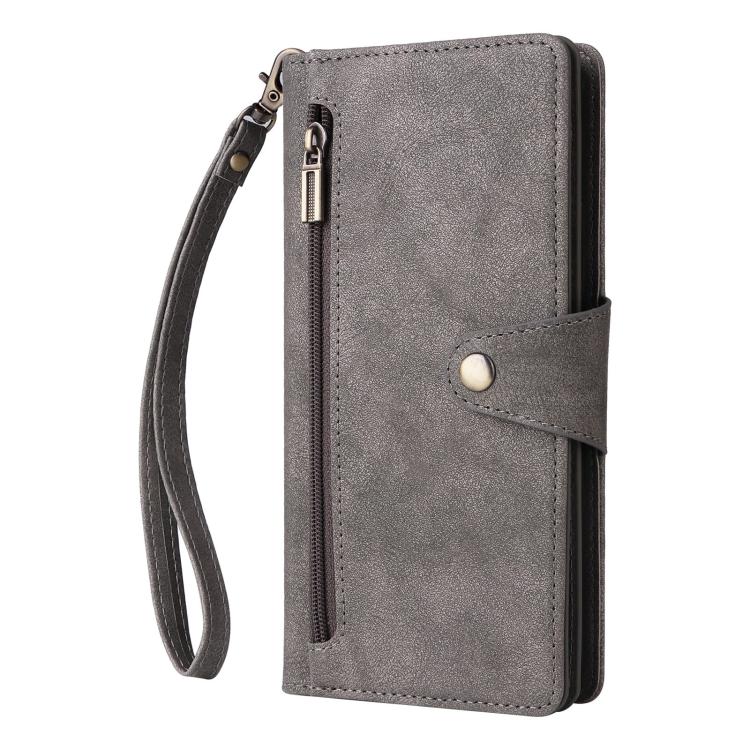 For Xiaomi 14T 5G Global Rivet Buckle 9 Cards Three Fold Leather Phone Case