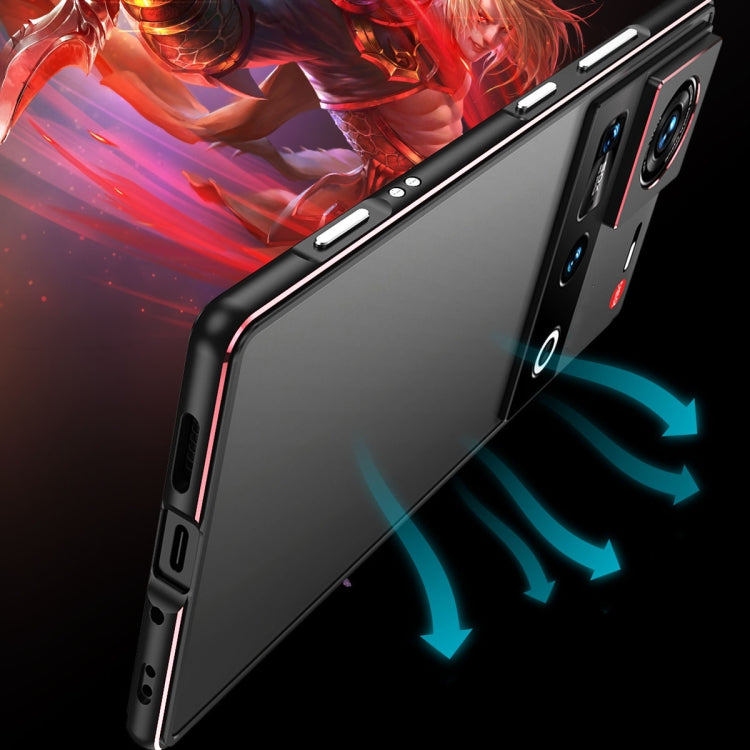 For ZTE nubia Z70 Ultra Aurora Series Lens Protector + Metal Frame Phone Case