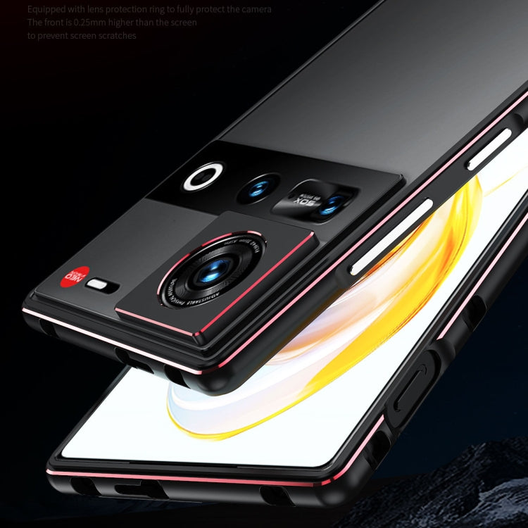 For ZTE nubia Z70 Ultra Aurora Series Lens Protector + Metal Frame Phone Case