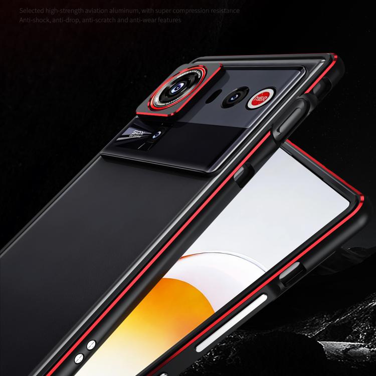 For ZTE nubia Z80 Ultra Aurora Series Lens Protector + Metal Frame Phone Case