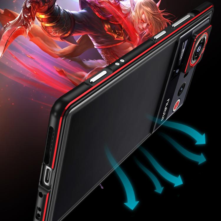 For ZTE nubia Z80 Ultra Aurora Series Lens Protector + Metal Frame Phone Case