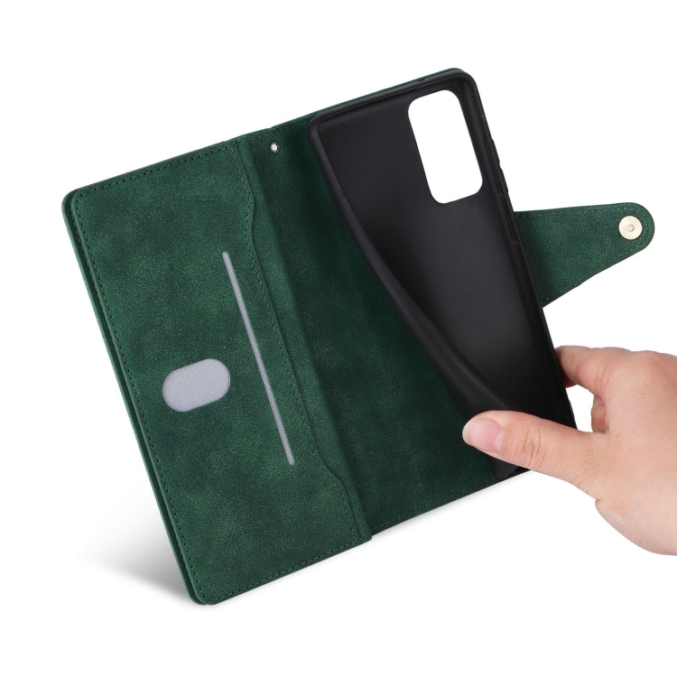 For OnePlus Nord 200 5G Rivet Buckle 9 Cards Three Fold Leather Phone Case