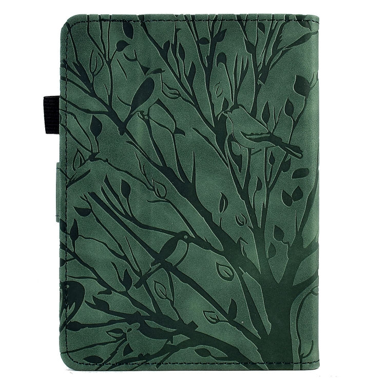 For Amazon Kindle Paperwhite 12th 2024 Fortune Tree Pressure Flower Smart Leather Tablet Case