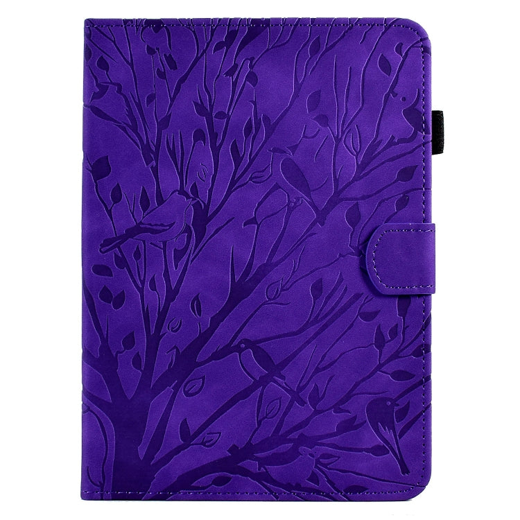 For Amazon Kindle Paperwhite 12th 2024 Fortune Tree Pressure Flower Smart Leather Tablet Case