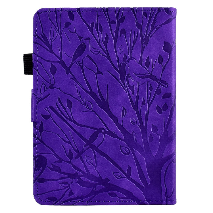 For Amazon Kindle Paperwhite 12th 2024 Fortune Tree Pressure Flower Smart Leather Tablet Case